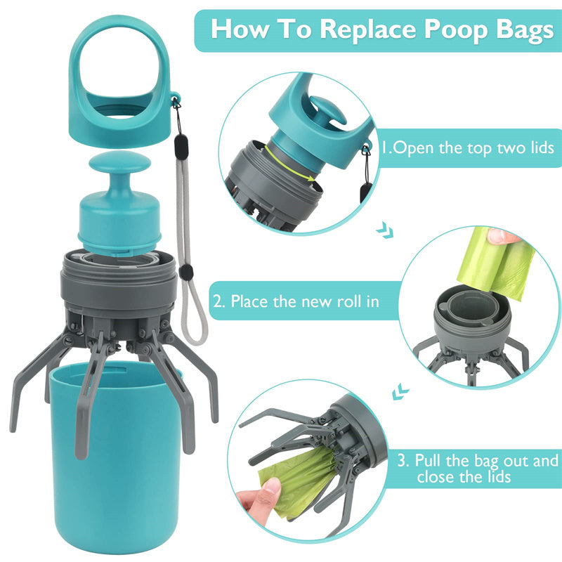 Portable Dog Pooper Scooper With Built-in Poop Bag - The paw goods