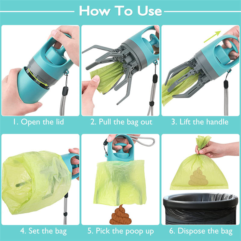 Portable Dog Pooper Scooper With Built-in Poop Bag - The paw goods